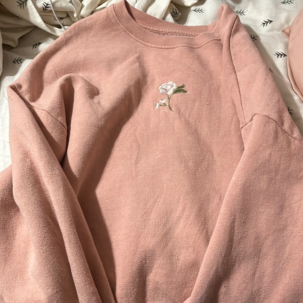 Pink sweat shirt, XS